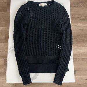 Michael Kors Black Open-Knit Sweater